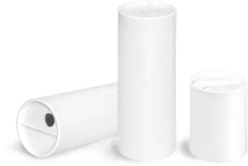 White Paperboard Powder Tubes